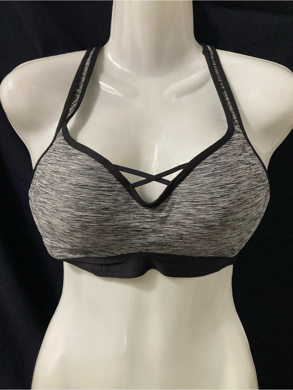 La Senza Heather Grey Racerback Sports Bra Medium Support